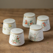 Also fun Puer tea white tea wake-up tea cans hand-painted ceramic tea cans straight small jars handmade porcelain jars Jingdezhen