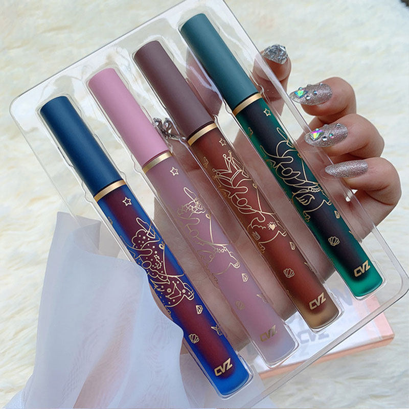 Air lip glaze set lipstick velvet matte matte female student models affordable non-fading non-stick cup niche brand