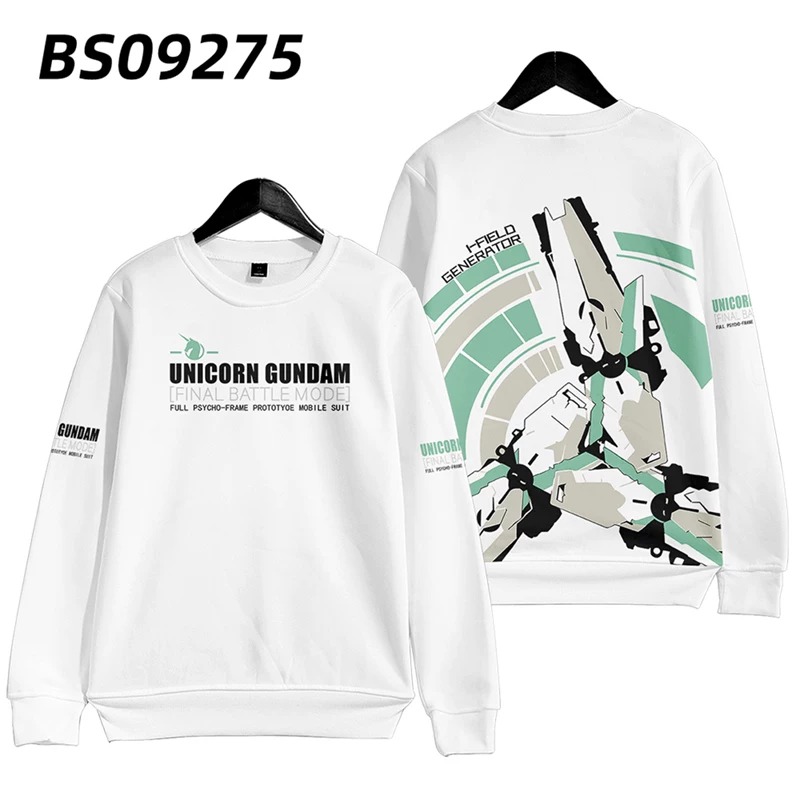 Костюм мобильного супергероя Аниме RX-0 Unicorn Gundam Свитшот мужской ДвеДизайн меха плюс бархатная молния Куртка одежда