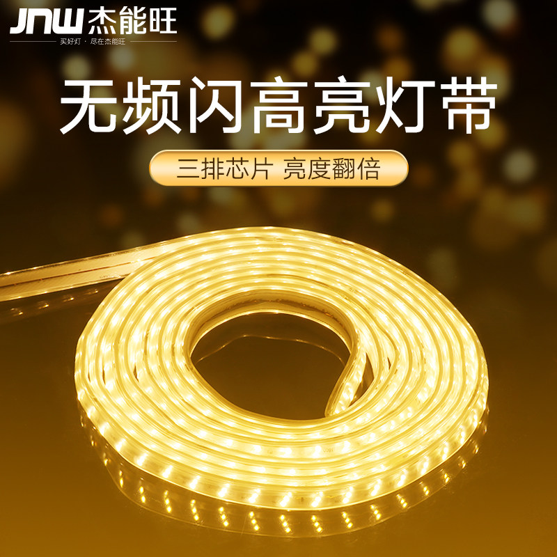 Super bright LED light with living room ceiling bright outdoor waterproof transparent park brightening strip neon light strip line light