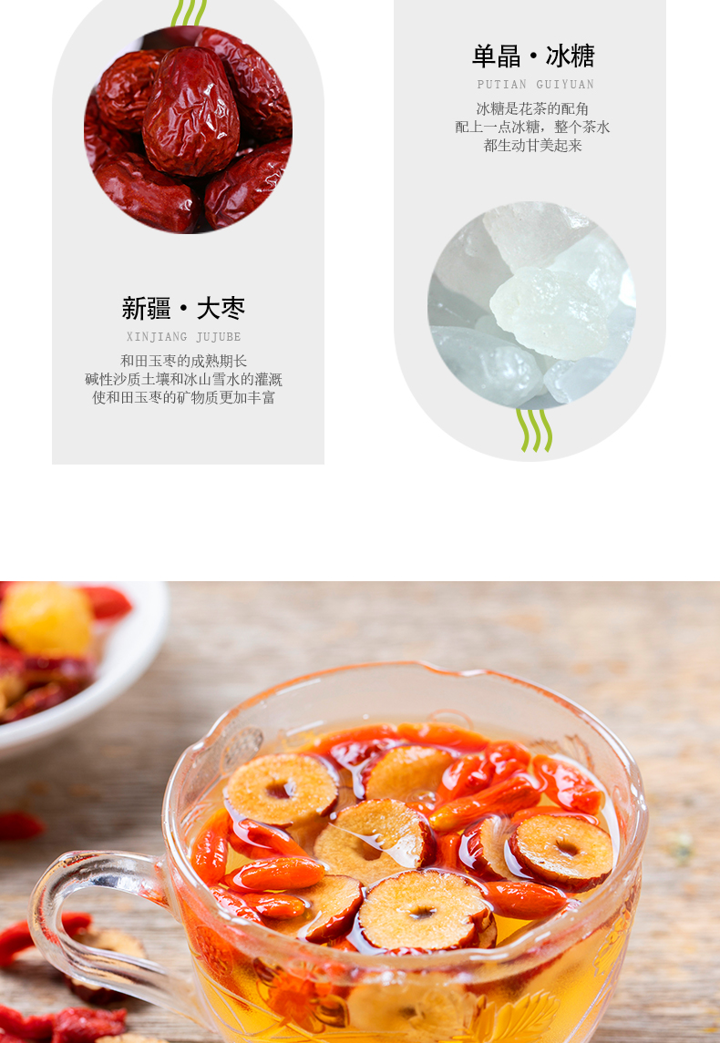 药都拾遗  桂圆红枣枸杞茶 120g 图5