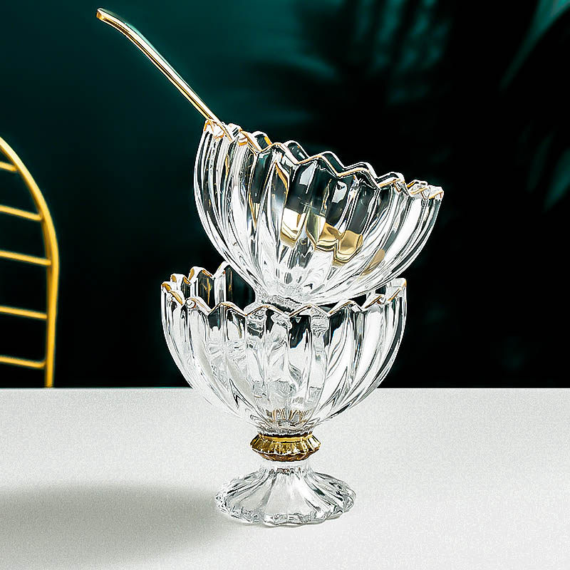 Tall creative ice cream cup glass cup dessert fruit ice cream yogurt ice cream cold drink milkshake juice cup