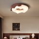 Bedroom Ceiling Light Wabi-Sabi Style Retro Walnut Wood Grain Creative Glacier Master Bedroom 2025 New Vintage Style Lighting Fixtures