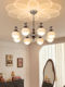 Medieval-Style Living Room Projection Chandelier, American Retro Living Room Chandelier, Grand Villa Main Light, Eye-Protecting Whole-House Lighting Fixtures