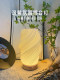 Log-Style Breeze Cream Bedroom Bedside Table Lamp ins Romantic Decorative Eye-Protection Touch Dimming Sensor Bedside Lamp