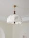 French Mid-Century Style Bedroom Chandelier, Retro Restaurant Bar Lamps, Wabi-Sabi Style Creative Solid Wood Fabric Printed Chandelier