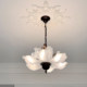 French-Style Bedroom Lamp, Vintage Petal Design, Song-Style Aesthetic Pendant Light, New Fabric Art, Retro Zen Dining Room Lighting, Living Room Lamp