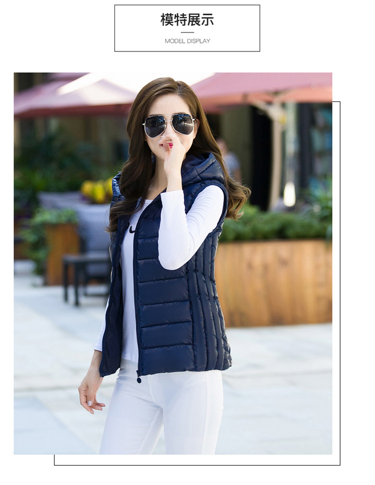 2020 mùa thu và mùa đông phụ nữ trung niên và cao tuổi xuống áo khoác mẹ trung niên bằng cotton với mũ rộng vành dày - Áo vest