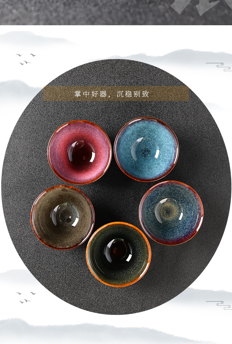 Coppering. As YinJian lamp cup single variable tea master cup of pure checking ceramic bowl kung fu tea sample tea cup