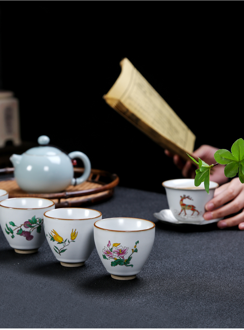 Your up which fullness of household ceramic cups master sample tea cup creative kung fu tea bowl is open for