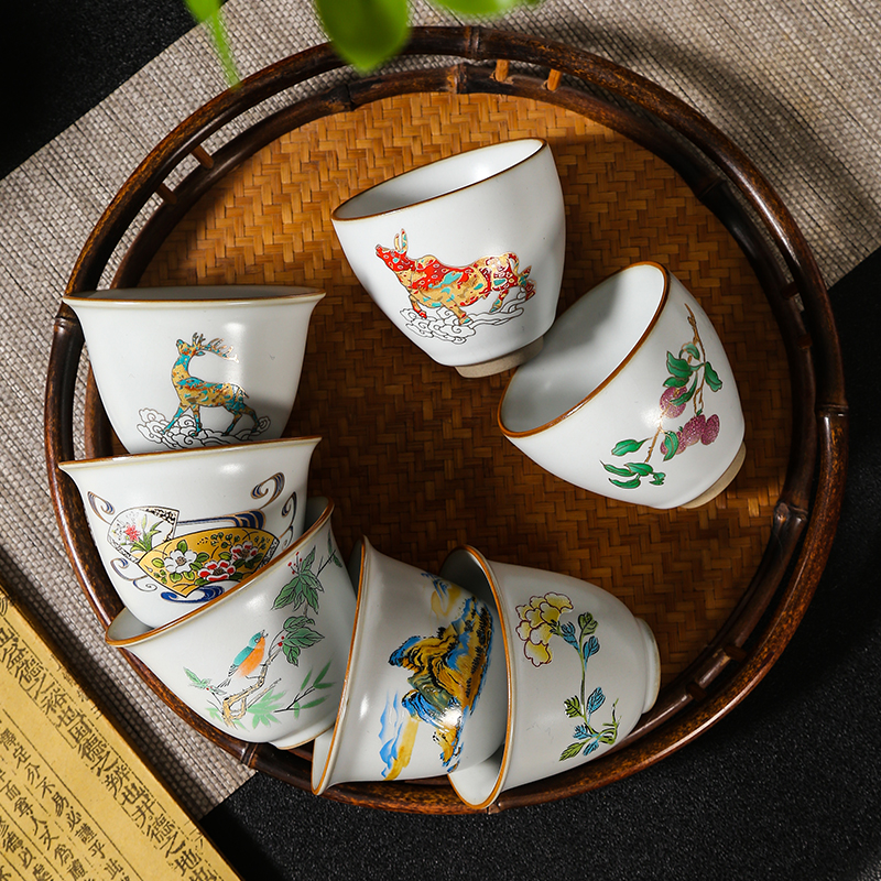 Your up which fullness of household ceramic cups master sample tea cup creative kung fu tea bowl is open for