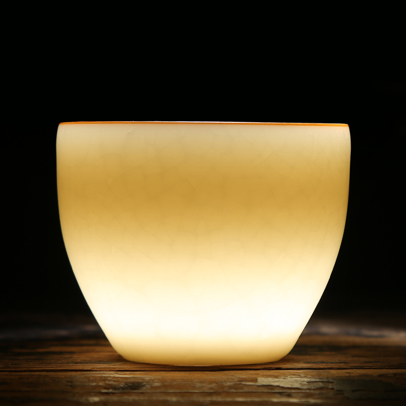Ru up market metrix who glass ceramic cups sample tea cup single use individual building lamp cup kung fu tea tea cups