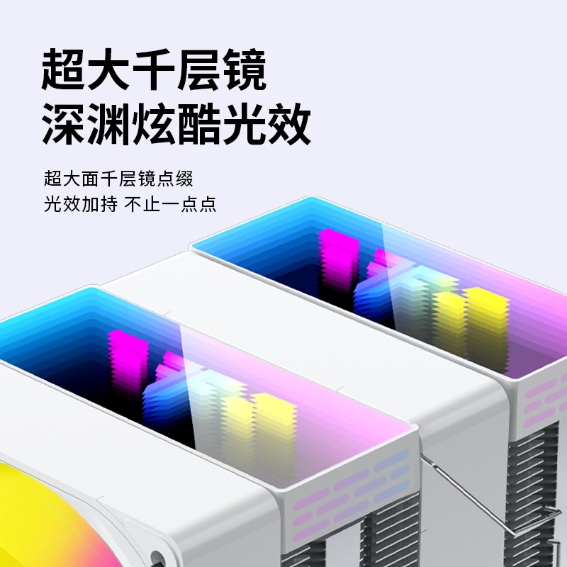 Fish Nest Zh2800 Radiator Dual-Tower 7-Tube Cpu Air Cooling Silent 135 High Desktop Computer 14Th Generation Amd5 Temperature Control