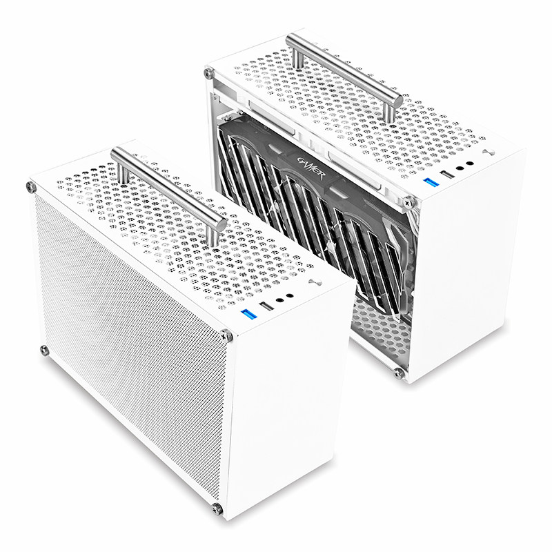 Fish Nest T60 Chassis Mini Itx Long Graphics Card Satchel Satchel Side Transparent Sfx Power Supply White Desktop Small Empty Chassis