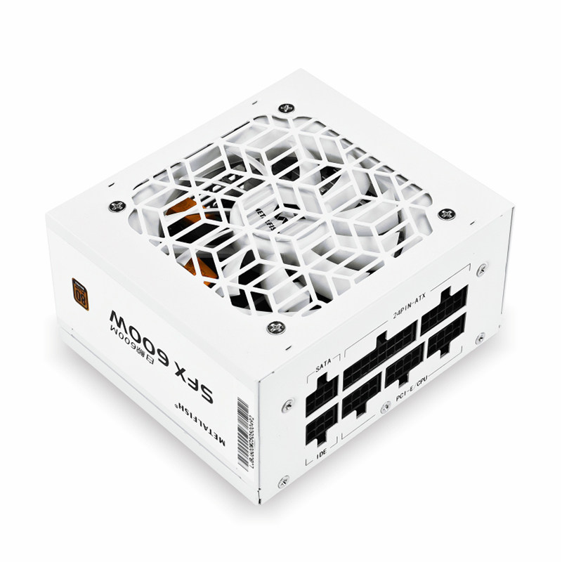 Fish Nest White Sfx Power Supply, Bronze-Rated, Fully Modular, Rated 600W, Ultra 500W, Mini Itx Small Case Wide-Range Power Supply