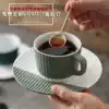 Japanese style coffee cup and saucer set Coarse pottery coffee cup creative home ceramic coffee cup Office coffee cup custom