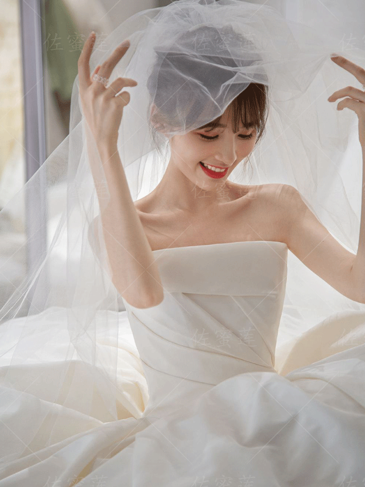 Retro summer wedding dress, French retro style, 2023 Retro summer wedding dress, French retro style, 2023