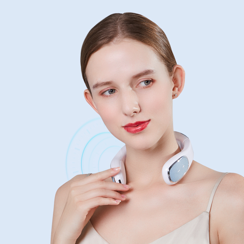 German Karen Poetry Intelligent Cervical Spine Massage Instrument Neck Massager Cervical Massager Multifunction Hot Compress Impulse Shake