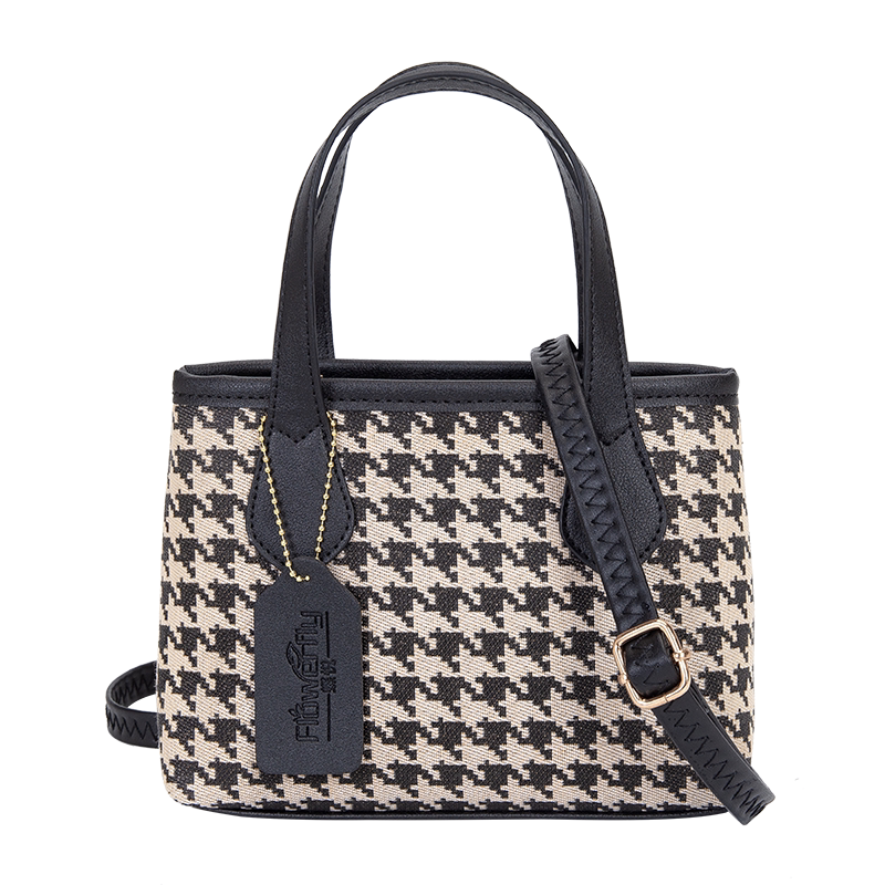 Houndstooth 2025 Autumn/Winter New Women's Bag Korean and Japanese Style Handbag Shoulder Crossbody Bag Fashionable Versatile High-Quality Small Bag
