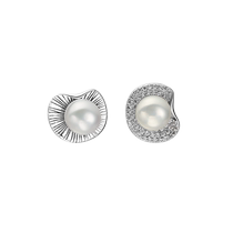 Idokawa freshwater pearl earrings womens sterling silver akoya Australian white earrings high-end temperament