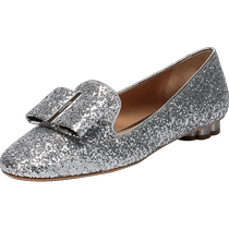 Ferragamo womens shiny fabric flat boat shoes 0695197