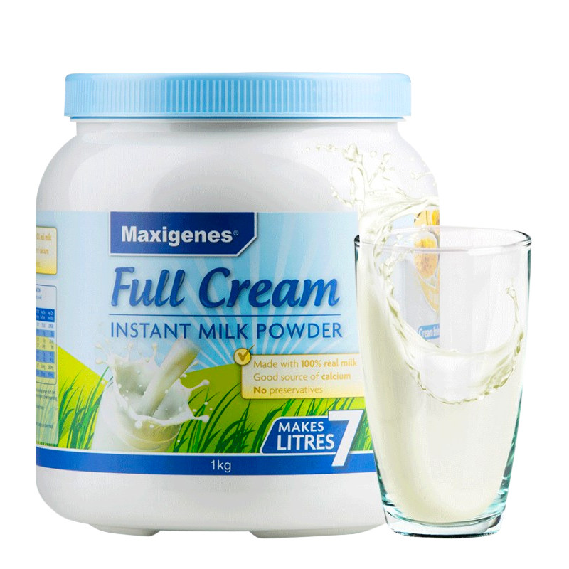 Australia Imports Medeco Blue Fat Whole Fat Skim Milk Powder Adult Student 1kg Cans High Calcium Girl-Taobao