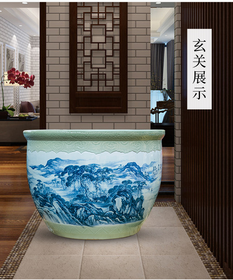 Jingdezhen ceramics has a long history in the hand - made landing fish tank sitting room garden furnishing articles study calligraphy and painting the receive a potted plant POTS