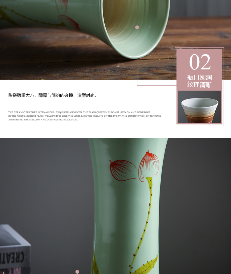 Jingdezhen ceramic vase furnishing articles of I and contracted household act the role ofing is tasted Chinese style living room TV cabinet wine porch Europe type