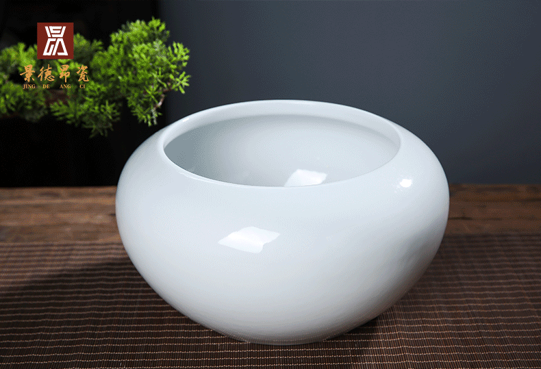 Jingdezhen ceramics vase white mesa of dry flower flower arranging device of modern home furnishing articles continental shallow water storage tank