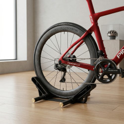 Road Bike Parking Rack, Ground Stand, Carbon Fiber, Solid Wood, Gravel Bike Parking and Storage, Minimalist