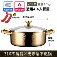 Золотой 26 см прозрачный суп -горшок [утолщен