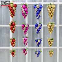 Langsen Christmas grape string Christmas hanging string Christmas hanging Christmas window decoration Christmas decoration ball Christmas tree