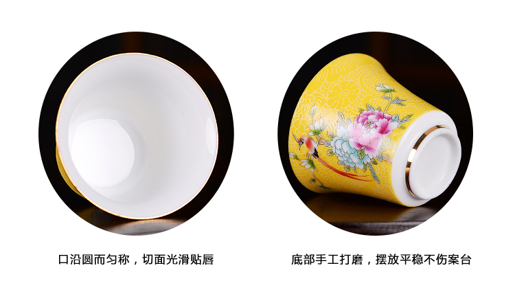 Into this monkey colored enamel porcelain teacup master cup single cup big fair sample tea cup tea cup white porcelain, kung fu tea set