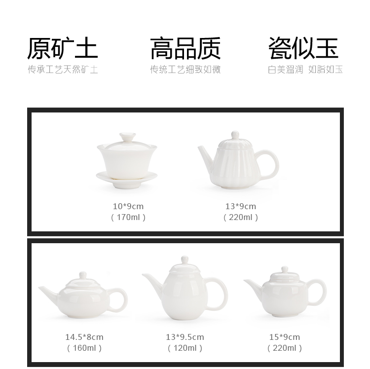 Into this monkey ceramic kung fu tea kettle household manual suet jade teapot dehua white porcelain ceramic teapot single pot