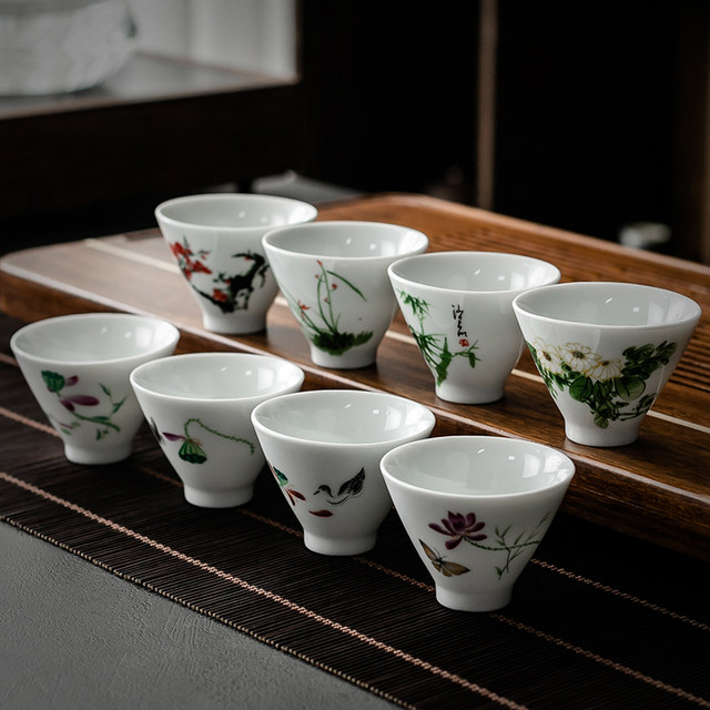 Ceramic Kung Fu Tea Set Home Junyao Tea Cup Master Cup Personal Cup Dou Li Cup Tea Cup Tea Ceremony Accessories