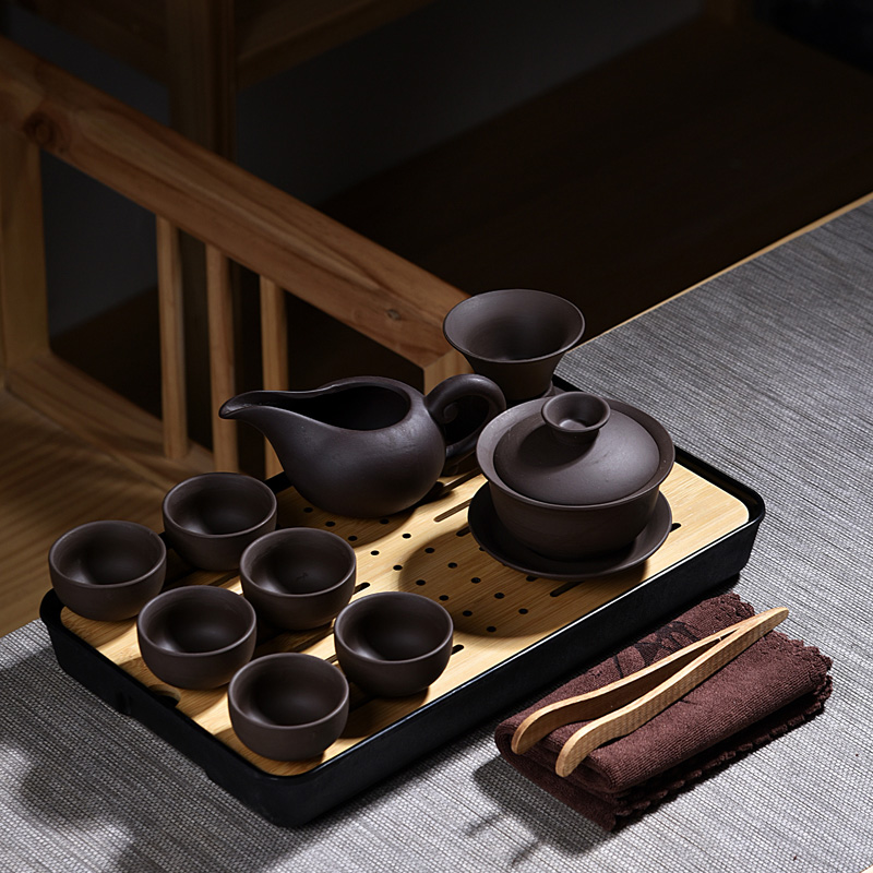 Into this monkey violet arenaceous kung fu tea set the home office of a complete set of Japanese contracted teapot teacup fair keller