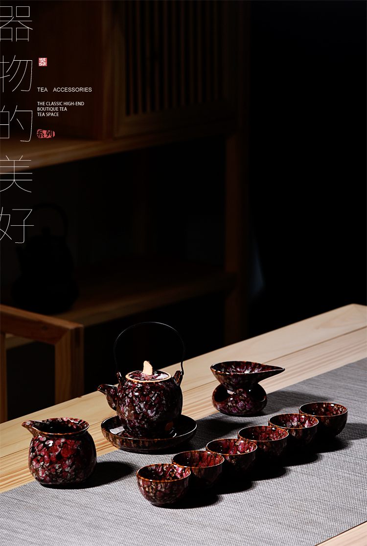 Contracted home office tea set suits for Chinese style restoring ancient ways tea kung fu tea set ceramic up teapot tea cups