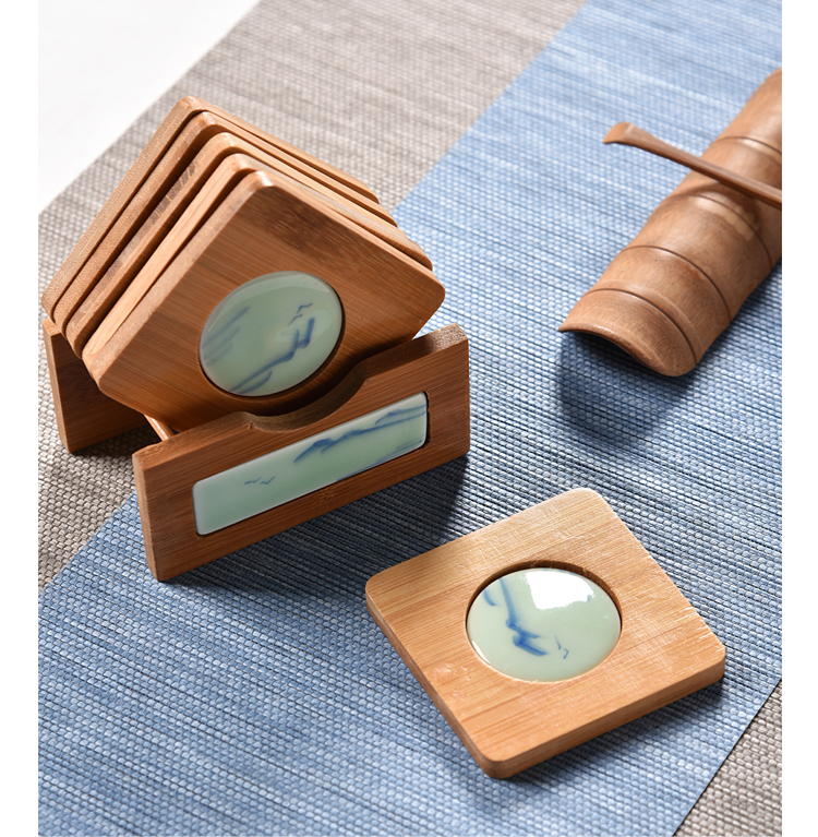 Cup mat kunfu tea Cup insulation pad saucer ebony wood household tea tea accessories of tea saucer