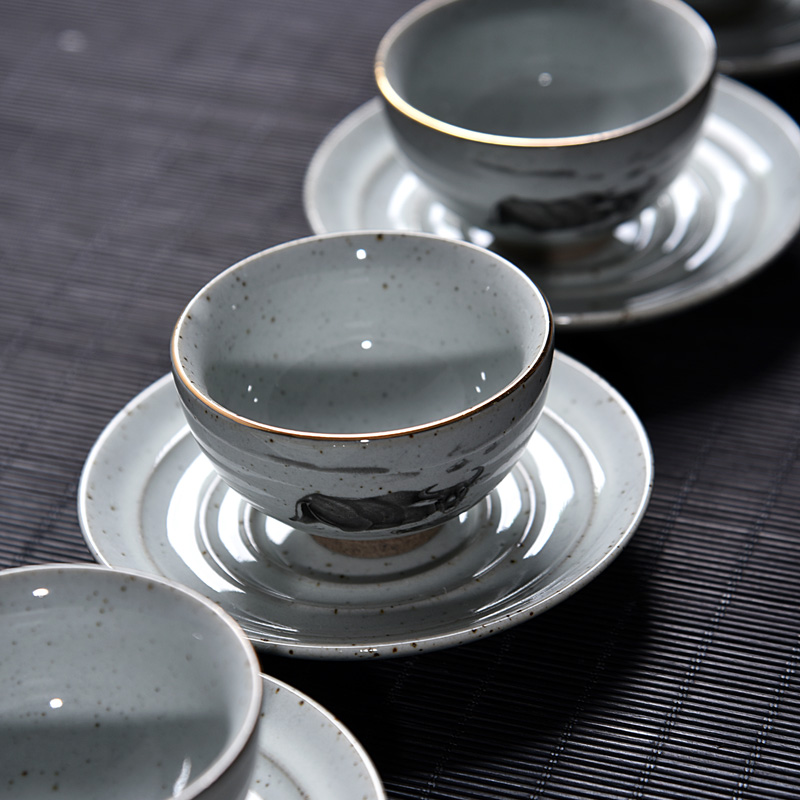 Into this monkey contracted office creative household ceramics kung fu tea tea sets tea tea officer ceramic cups
