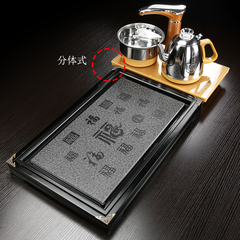 Kung fu tea set suit household contracted tea tray was a visitor to office sitting room of a complete set of automatic tea kettle