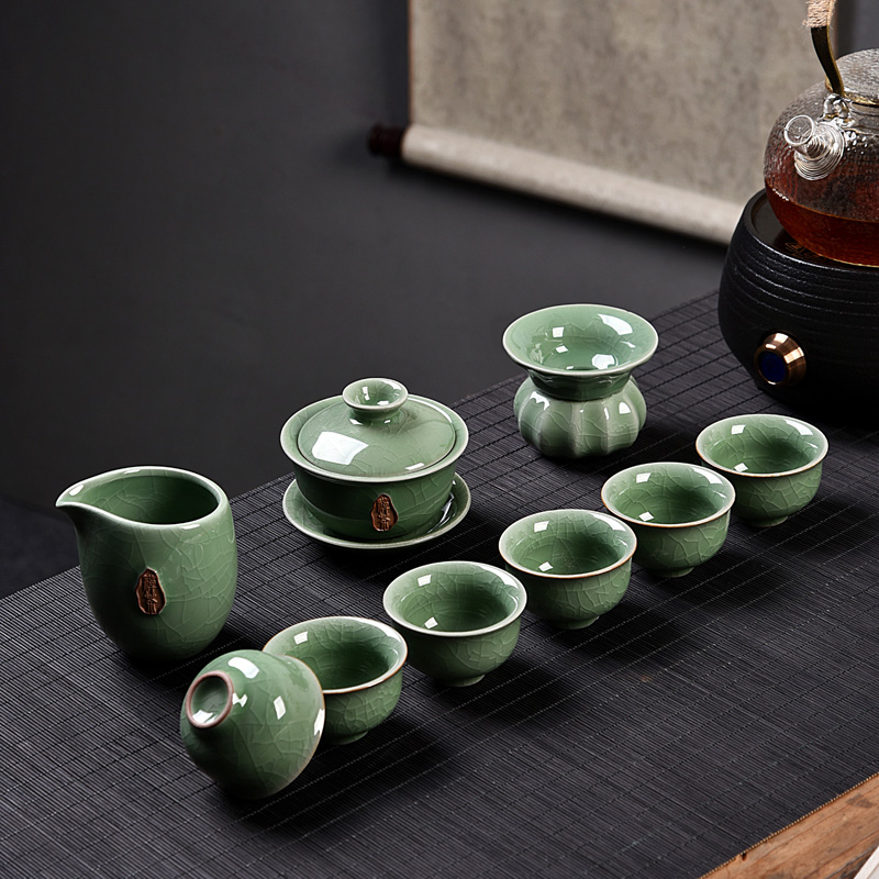 Tea taking can raise can start into the Monkey King up porcelain teapot kung fu Tea set a complete set of Tea cups