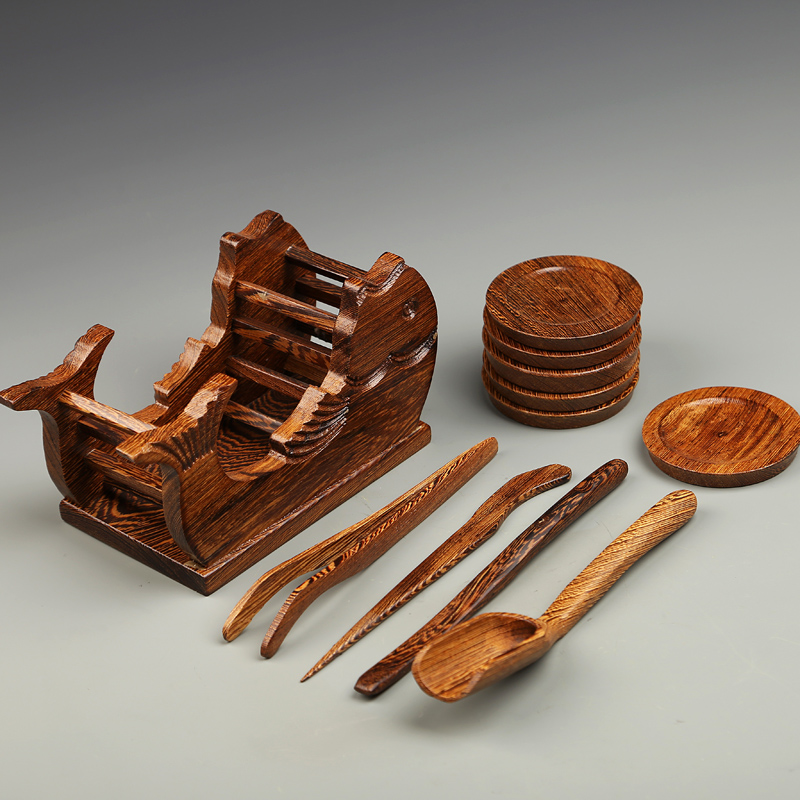 Zen ChaGa checking bamboo tea clip six gentleman accessories kung fu tea cup clamp forceps tea accessories