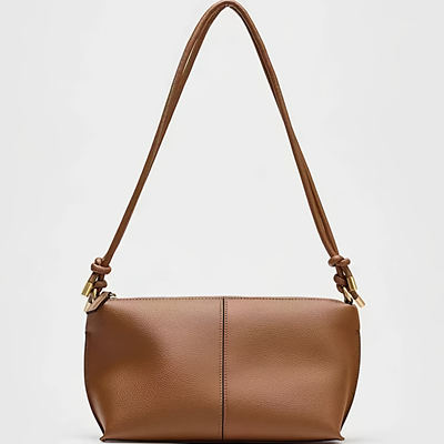 Z Family's 2025 summer new women's bag: Metal inlay end knot decoration crossbody bag, versatile for commuting, single-shoulder bag for women