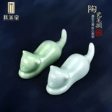 Керамика ручка творческая животная катал -кошка ставит городской бумаж