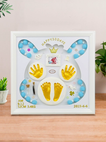 Быстросохнущие детские отпечатки рук и ног, памятная чернильная подушечка, фоторамка для новорожденных для младенца, год кролика