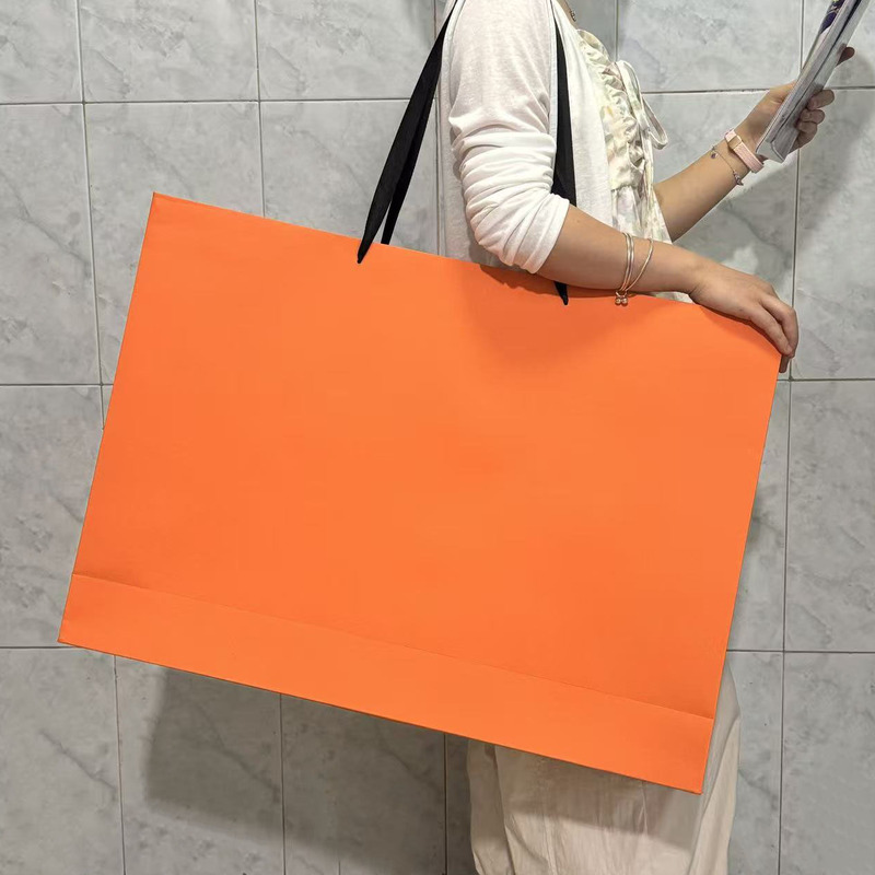Orange-Colored Oversized Giant Tote Bag for Street Photography, Creative Advertising, Clothing, Gift Packaging, and General-Purpose Use