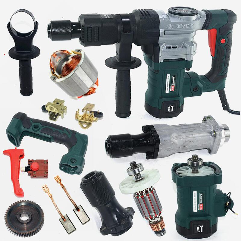 Deshuo 0850 Electric Pick Accessories: Rotor, Stator, Piston Rod, Gear, Machine Housing, Handle, Iron Chuck, Switch, Carbon Brush Parts