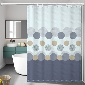 Bathroom Shower Curtain Partition Curtain Waterproof Fabric Hanging Curtain Blocking Curtain Bathroom Shower Room Door Curtain Telescopic Rod Mildew-Proof