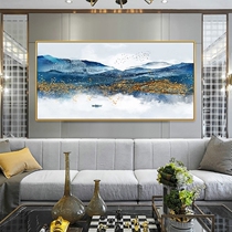 Hand-painted oil painting new Chinese corridor living room murals vast landscape landscape single simple Villa oil painting hanging painting