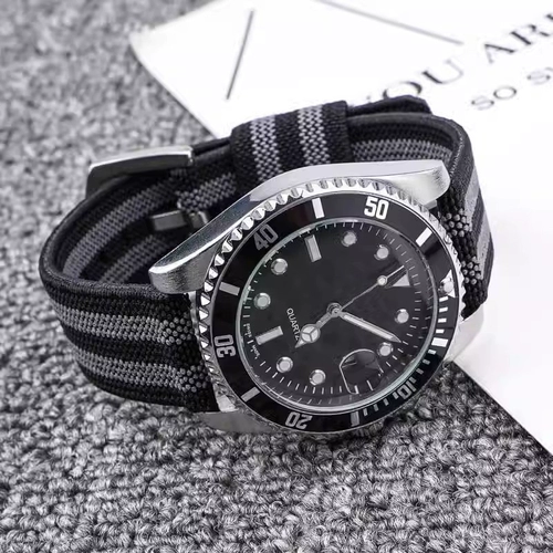 Эластичный дышащий нейлоновый плетеный сменный ремешок для мужских часов подходит для мужчин и женщин, 24mm